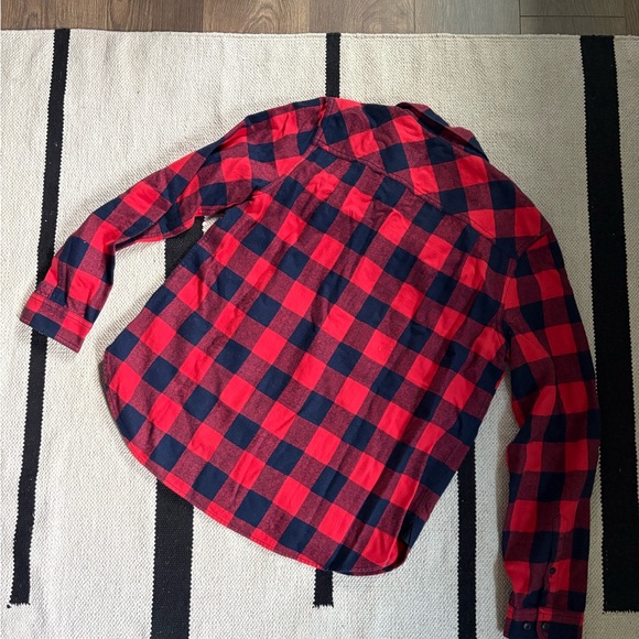JCrew 2015 Holiday Buffalo Plaid Shirt with Zipper Closure - Picture 2 of 4